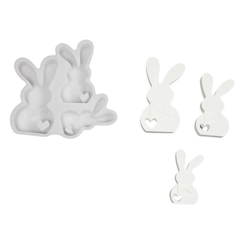 กระต่ายแม่พิมพ์ Easters Silicone Molds Ornament Castings Molds Plasters Molds KXRE
