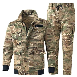 Spring And Autumn Camouflage Work Clothes Set For Men's Artificial Ground Labor Protection Clothing Outdoor Leisure Work Clothes