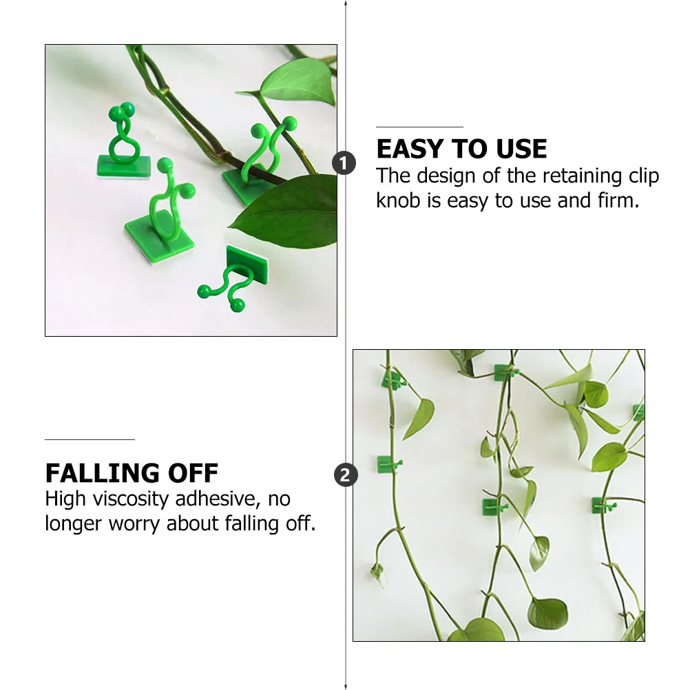 

10 Pcs Plant Climbing Support Accessories ABS Material Self Adhesive Hook Clip Vine Fixing Bracket Wall Plants Holder Gardening