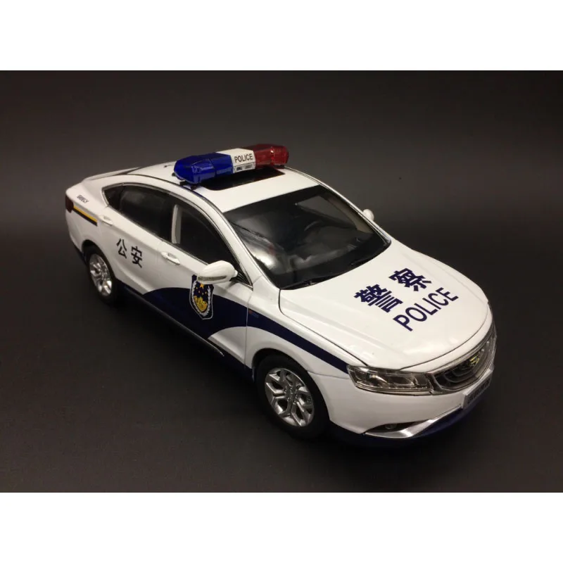 Original Diecast Alloy 1:18 Geely Auto Borui Edition New Trend Police Car Model Classic Adult Collection Gift Display Souvenir