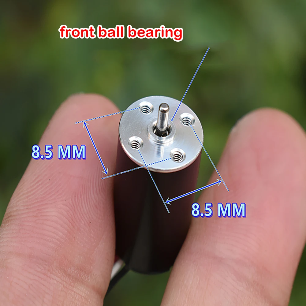 Mini 1220 12mm*20mm Brushless Motor 6000KV BLDC Model DC 7.2V 43600RPM High Speed Brushless Motor Front Ball Bearing Violent