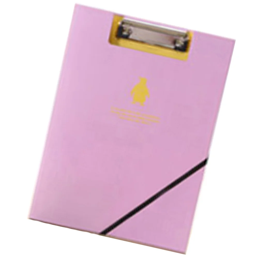 A4 Alat Tulis Kantor Kreatif Folder File Dokumen Klip Ganda Papan Klip Kertas Data Ungu Multifungsi Baja Tahan Karat