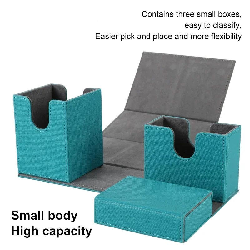 

@%2025 Многофункциональная колода для коллекционных карточек 3 в 1, коробка для хранения коллекционных игровых карточек, защитные контейнеры, вмещает 160 карточек