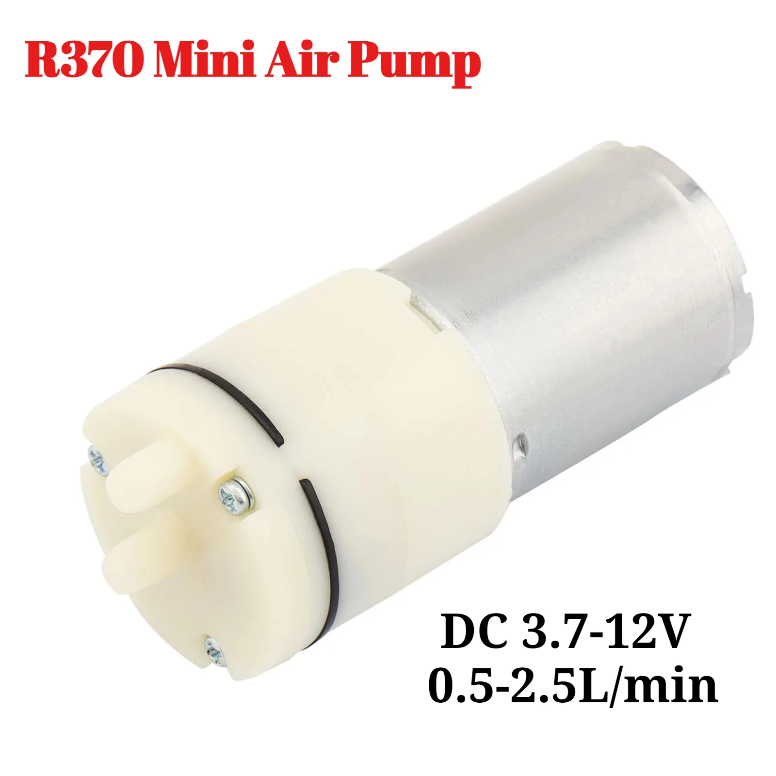 1PC R370 Mini Air Diaphragm Pump DC 3.7-12V 0.5-2.5L/min for Beauty/Blackhead Remover/Vacuum Packaging/Breast Pump