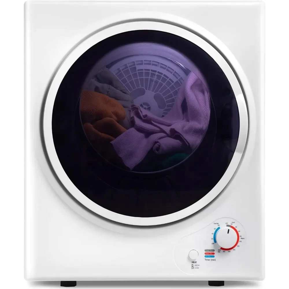 

Compact Laundry, Electric Portable Clothes Dryer with Stainless Steel Tub, Easy Control with 4 Automatic Drying Mode, White