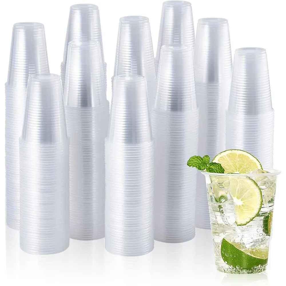 

7 Oz Clear Plastic Cups, 2000 Pack Disposable Drinkware for Parties and Events