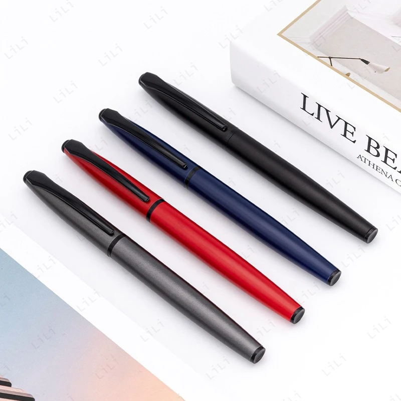 

High End Business Rotating Metal Pen 0.5mm Black Ink Ballpoint Pen Enterprise Advertising Gift Bead Pen Student Stationery