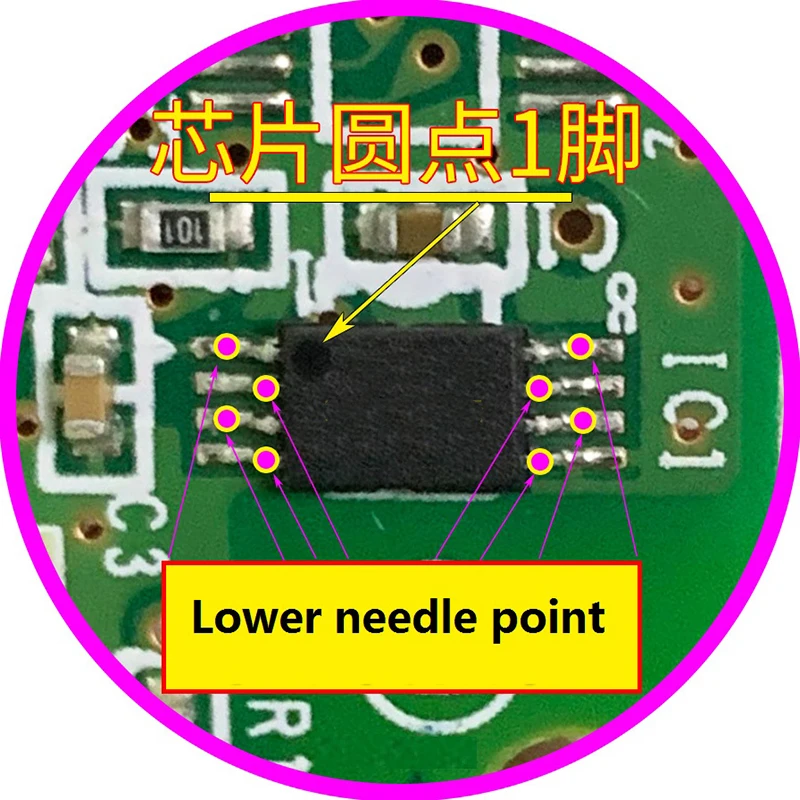 TSSOP8 Patch Chip Probe Line Wire SSOP8 Ultra-narrow Body Burning Read Write Spring Thimble 8 Feet TSSOP8 To DIP8 Test Seat