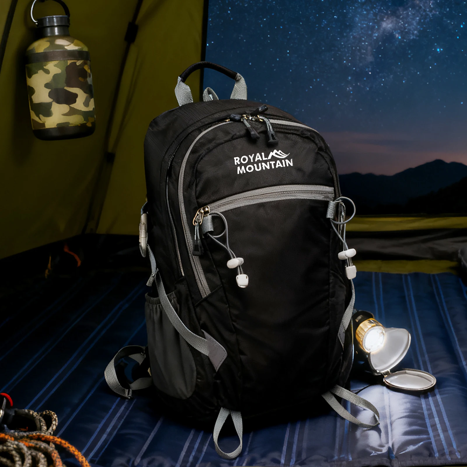 20L & 30L Outdoor-Rucksack mit Regenschutz, Wasserabweisendes Gewebe, Mehrere Fächer, Geeignet für Alle Geschlechter und Umgebungen – Detail 3
