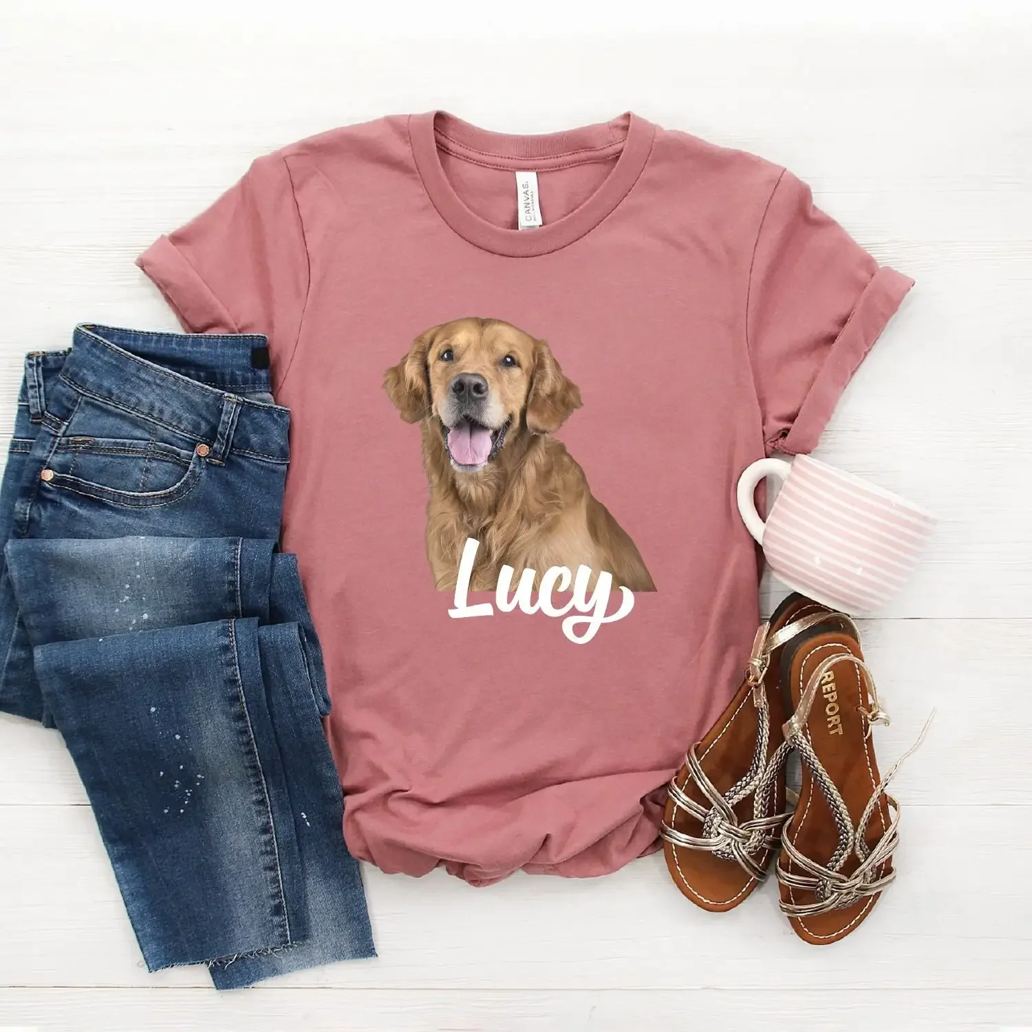 Golden Retriever Dog Mom T Shirt Personalized Dad Softstyle
