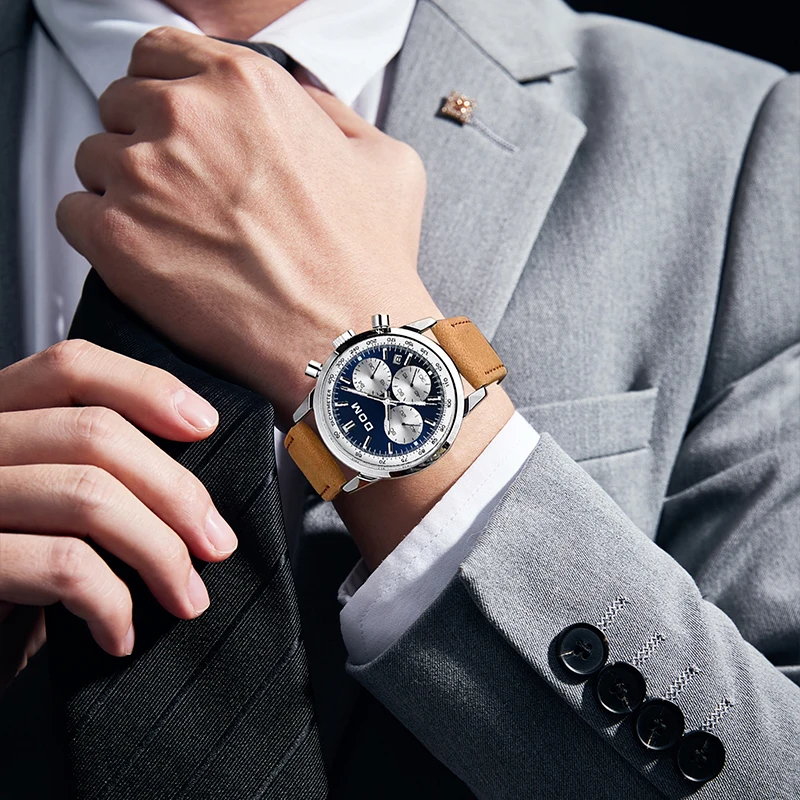 DOM quartz watches luxurys Business and leisure brand watches for menFashionable and elegant waterproof