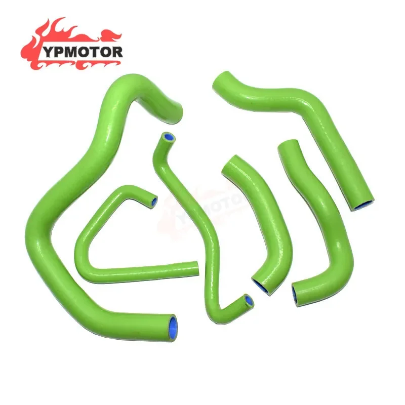 ZX-6R 07 08 Motorcycle Reinforced Silicone Radiator Water Pipe Coolant Hose Tube Kit For Kawasaki Nanja ZX6R 2007 2008 green