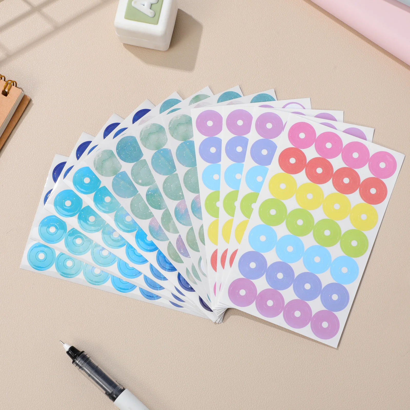 

Hole Reinforcement Stickers Self-Adhesive Circle Labels For Loose Leaf Notebooks Binders Paper Sheet Guards Reinforcement