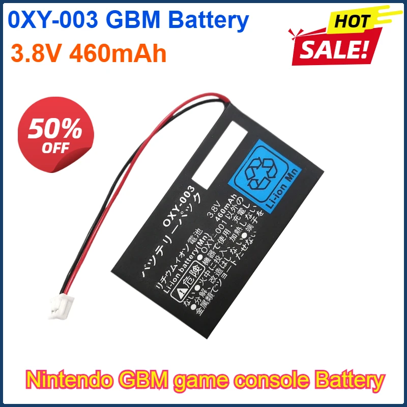 

3.8V 460mAh GBM Game Console Battery OXY-003 OXY-001 Li-ion Batteries For Nintendo GB M Consoles Replacement Rechargeable Cell