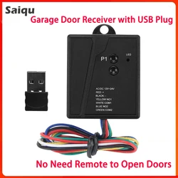 Universal Car Wireless Transmitter Garage Door Receiver 2.4G Bluetooth USB Port Plug Home Access Control Gate Opening Receiver