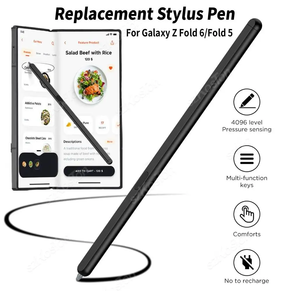 For Samsung Galaxy Z Fold 6/Fold 5 Replacement Stylus Pen Higher Fluency 4096 Pressure Level S Pen Easy Writing NO Bluetooth