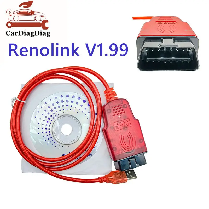 

Renolink V1.99 автомобильный OBD 2-диагностический интерфейс для Renault ECU программатор инструмент поддержка кодирования ключей считывание флэш-памяти