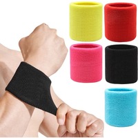 Cotton Fitness Run Sweatband Gym Wristband Sport Bracers Sweat Towel Wrist Support Band Cuff Tennis Wrist Guard Protector Strap