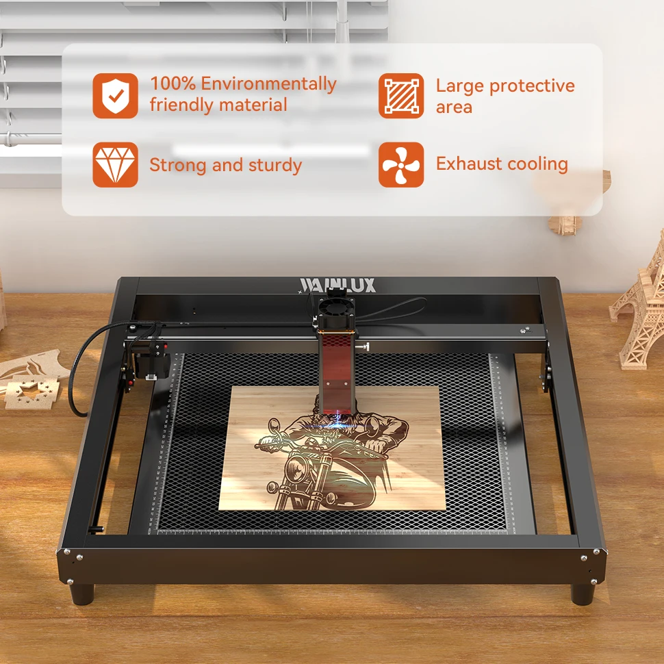 Wainlux Laser Engraver Honeycomb Working Table Aluminum Panel Board for Clean Cutting Smoke Exhaust 400x400mm Table-protecting