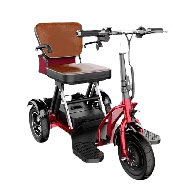 10-Inch large-wheel electric vehicle for the elderly folding electric tricycle