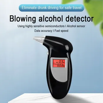Xiaomi แบบพกพาดิจิตอลจอแสดงผลเครื่องตรวจจับแอลกอฮอล์ Breathalyzer ตํารวจ Alcotester Backlight จอแสดงผล LCD Breathlyzer เครื่องทดสอบแอลกอฮอล์
