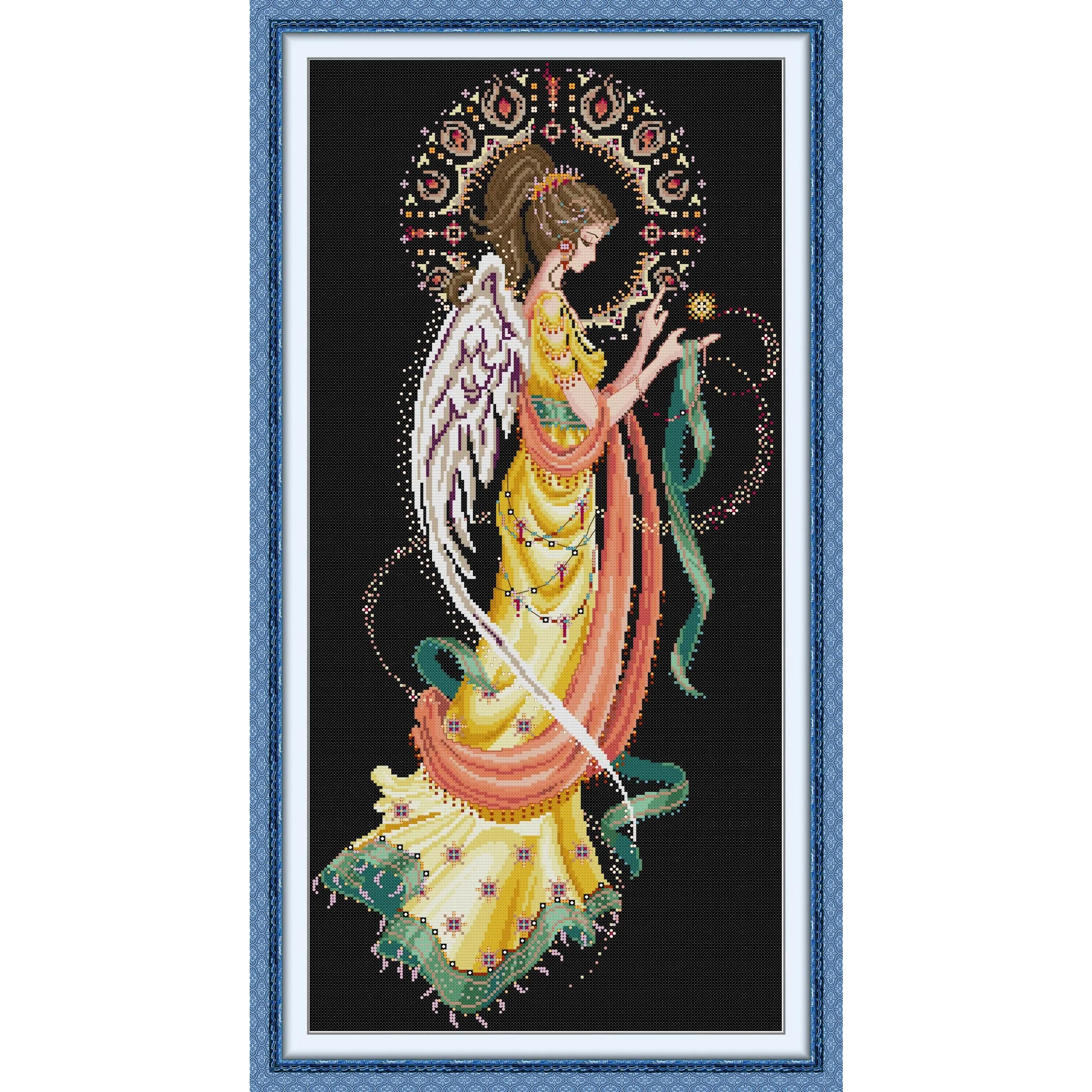 

Joy Sunday Pre-printed Cross Stitch Kit Easy Pattern Aida Stamped Fabric Embroidery Set-Sun Goddess