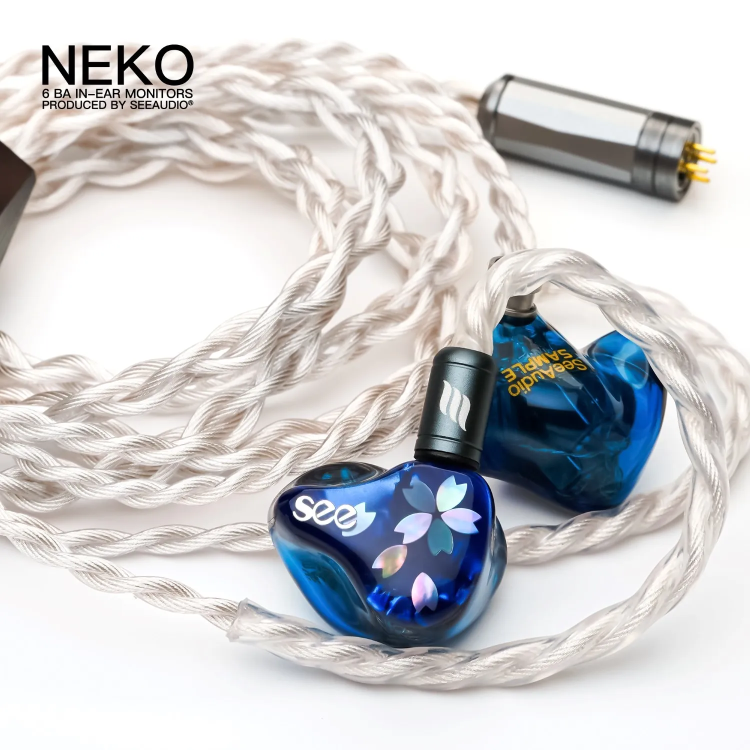 

SeeAudio-Neko 6BA In-Ear Monitors 6 Balanced Armature Drivers IEMs with EA CADMUS OCC Silver Plating 2Pin 0.78 Cable 3.5mm+4.4mm