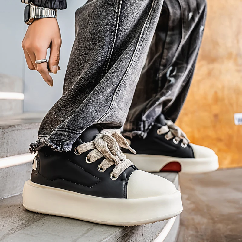 

LiveDay Casual Lovers Shoes Trendy Comfortable Thick-Soled Height Increased Classic Style Simple Elegant Strolling Sneakers