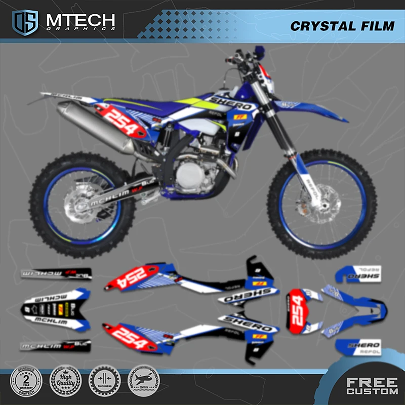 

DSMTECH Custom Team Graphics Decals Stickers Kits For Sherc 2012 2013 2014 2015 2016 SE SE250 300 006