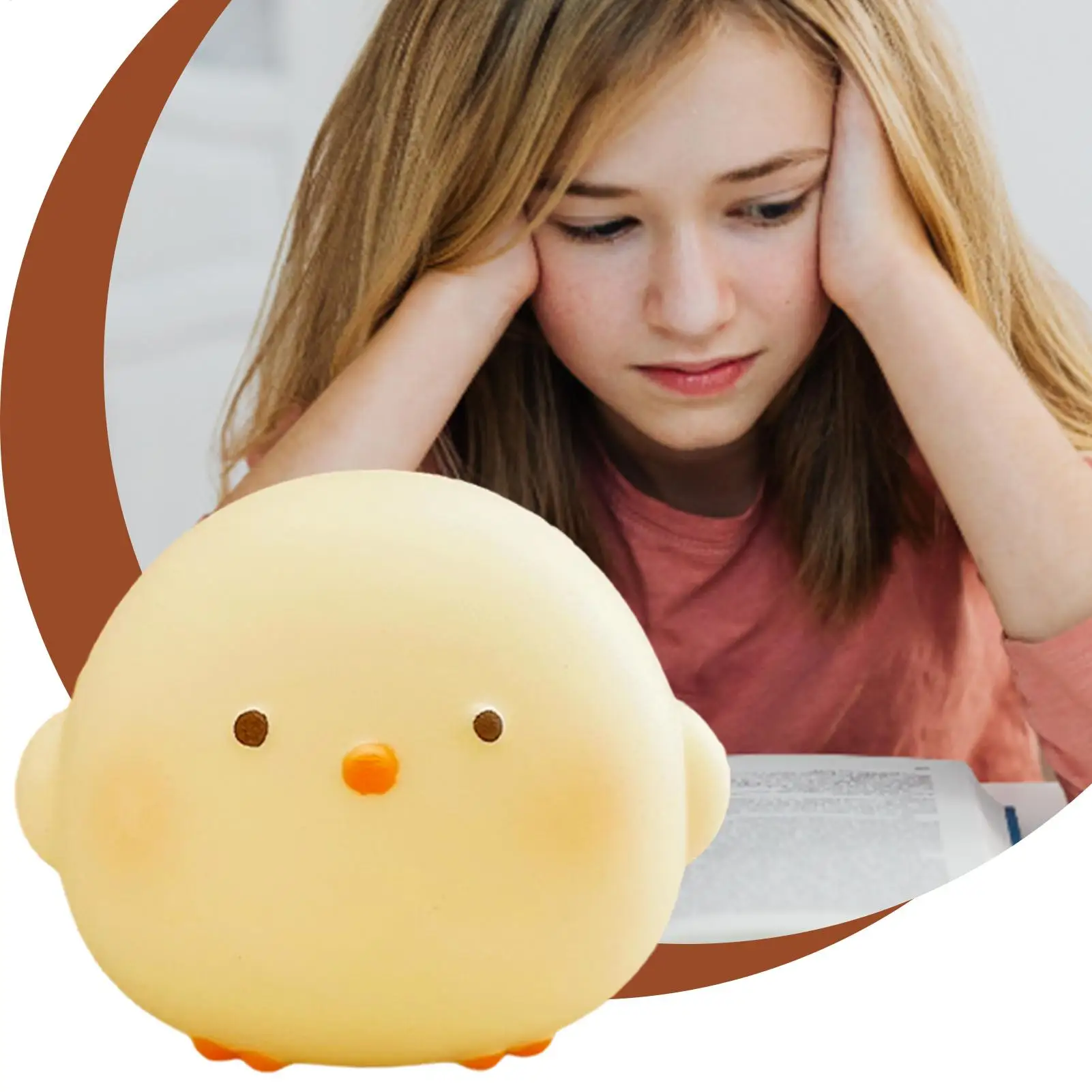 Chicken Squeeze Toy Stress Relief Sensory Fidget Toy for Adults Teens Children Relaxation Calming Home School Office Travel
