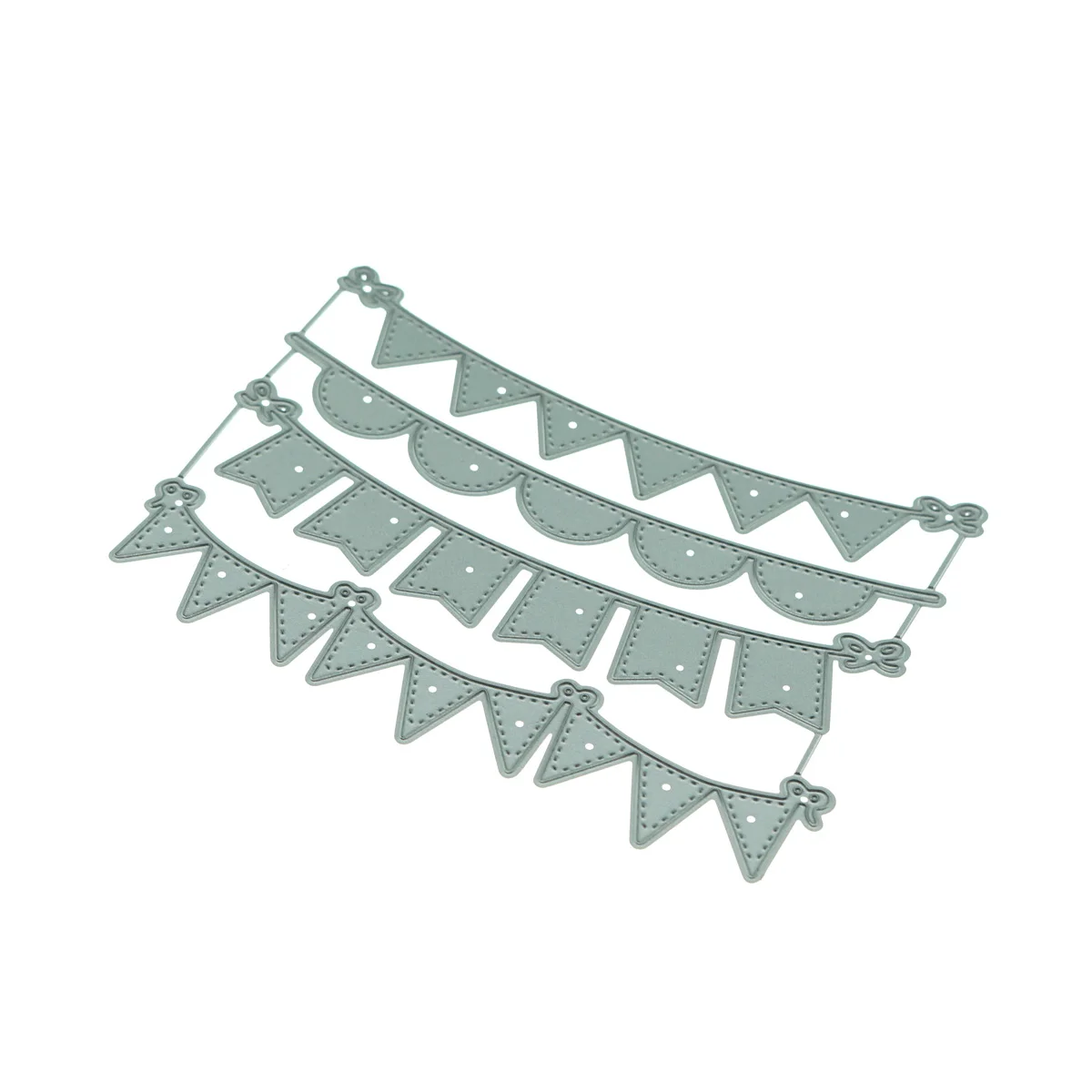 Die Cuts Set Bunting String Flags Pattern Metal Stencil For DIY Congratulation Birthday Card Punch Cutter Scrapbooking Supply