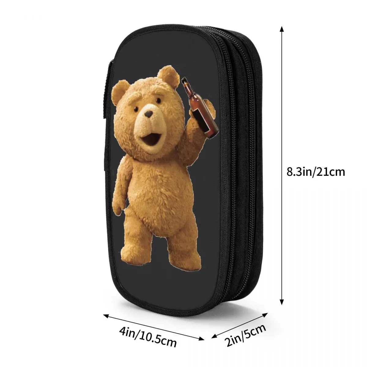 Imagem -06 - Ted Teddy Bear Cerveja Lápis Case Clássico Caneta Titular Bolsa Menina Menino Grande Armazenamento Material Escolar Presente Lápis Bolsa