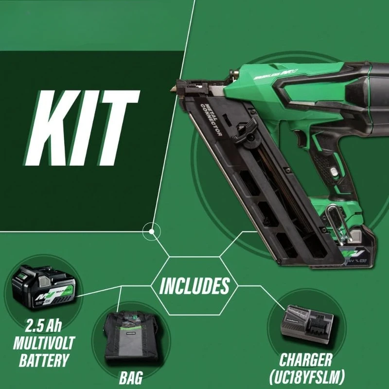 36V MultiVolt Cordless Metal Connector Nailer Kit Accepts   Strap-Tite Probe Tip   NR3665DA