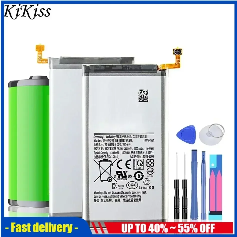 Replacement Mobile Phone Battery For Samsung Galaxy S10 Plus Battery S10+ SM-G9750 EB-BG975ABU 4100mAh Smartphon Batteries