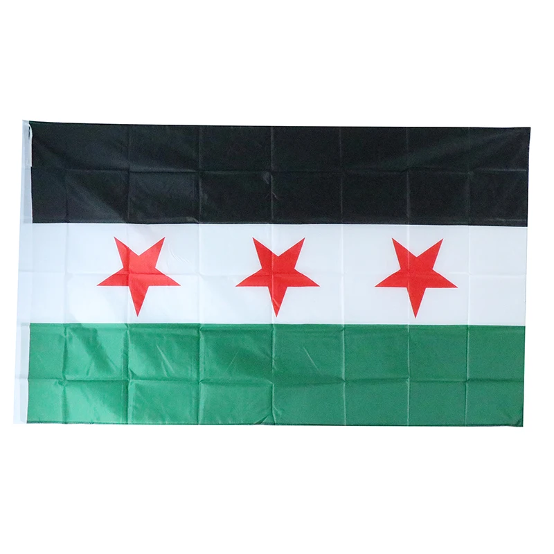 Syria Flag 90*150cm The Syrian Arab Republic Syrian Three Star Flag Banner Hanging Home Decoration Flags