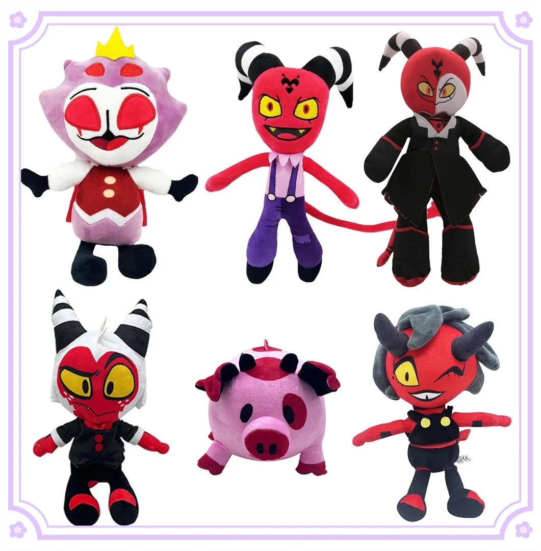 Blitzo peluches de peluche de dibujos animados para niños, Cosplay de Helluva, accesorios de fantasía de jefe, regalos de cumpleaños de Navidad, mascota suave, decoración de Halloween