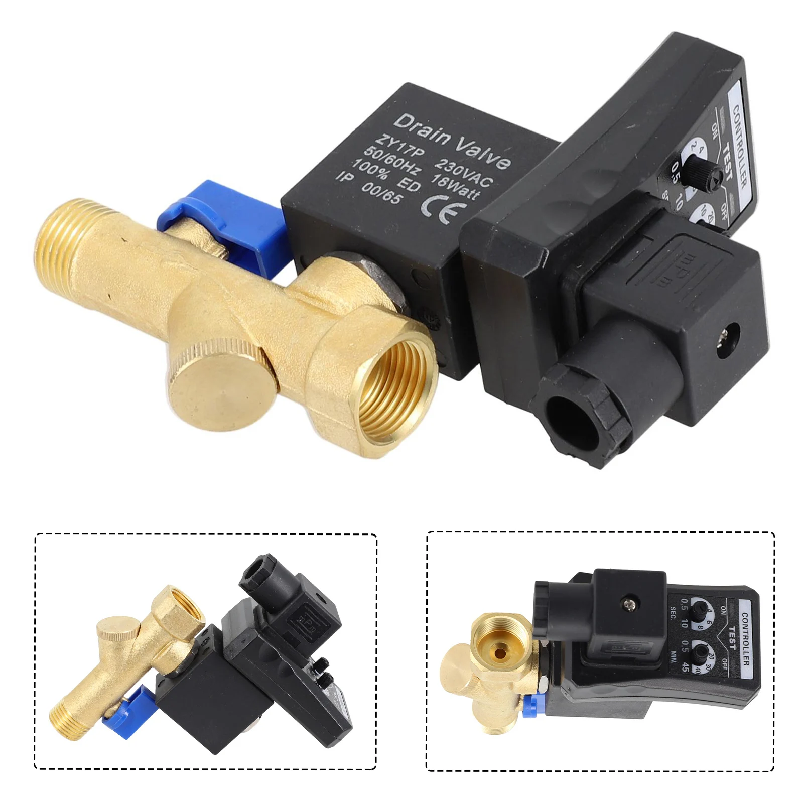 AC220V Metal Drain Valve LED Indicator for Power On/Off 1 6Mpa Maximum Pressure Suitable for Various Applications