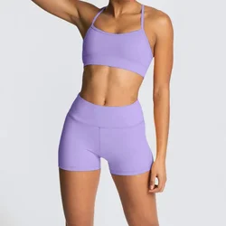 Women Seamless Fitness Sports Bra+Shorts Suit Female Sportswear Women Tracksuit Yoga Running 2PCS Gym Set Workout Clothes