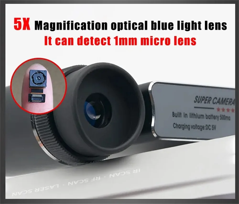 Laser Quét Hồng Ngoại Báo Chống Gián Điệp RF Đầu Báo Hồng Ngoại Camara Laser GSM WiFi Phát Hiện Tín Hiệu Camera Ống Kính Lấy Nét Quét