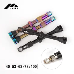 MANA 1ペア 40/53/63/78/100mm 自転車用プレスタバルブ 7075アルミ合金 チューブレスタイヤ用 ロード/MTB/グラベルバイク用 - ELITEWHEELSバルブ