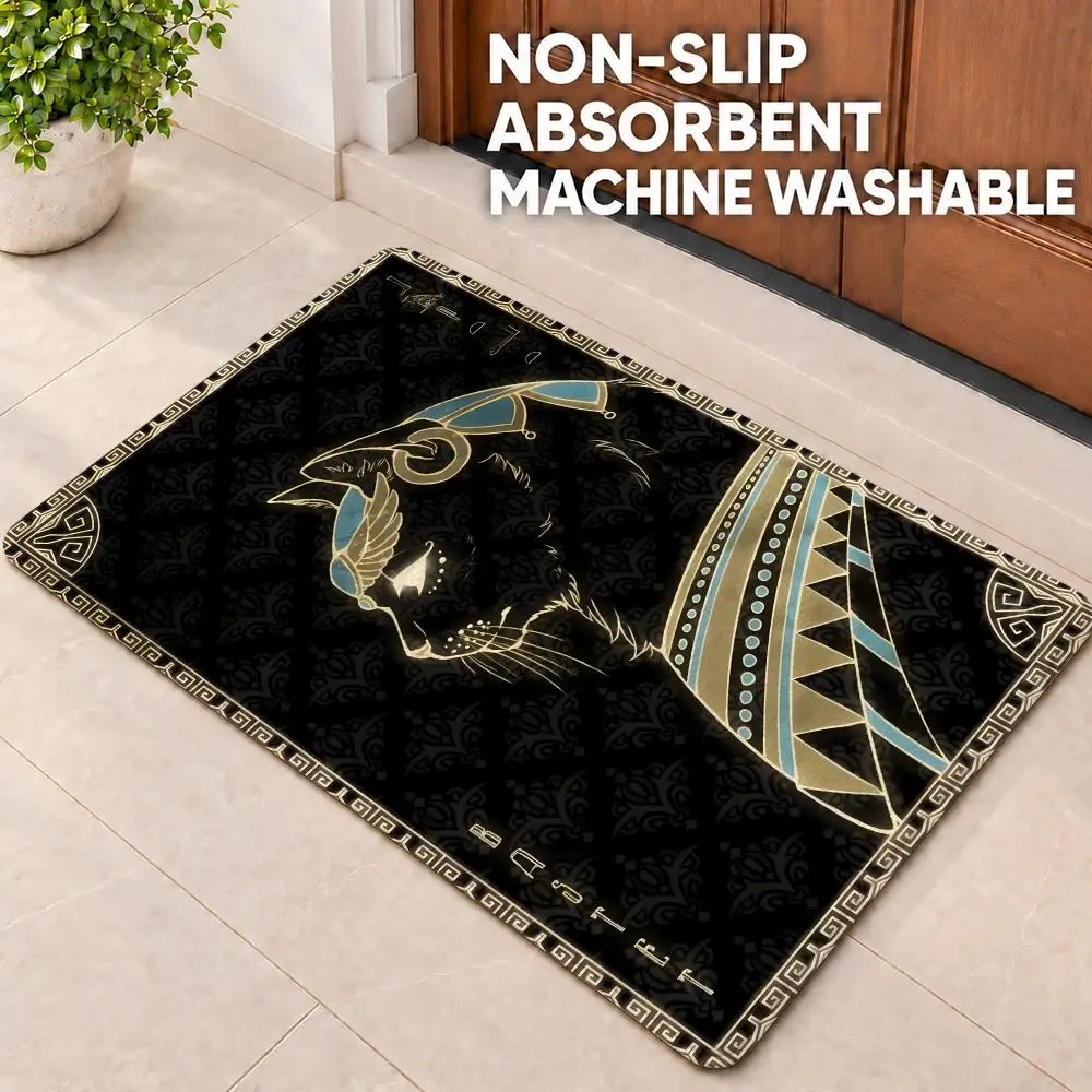 art Egypt Abstract Floor Mat Doormat Non-Slip Floor Mat Rug for Bathroom Kitchen Entryway Indoor Outdoor Home Decor