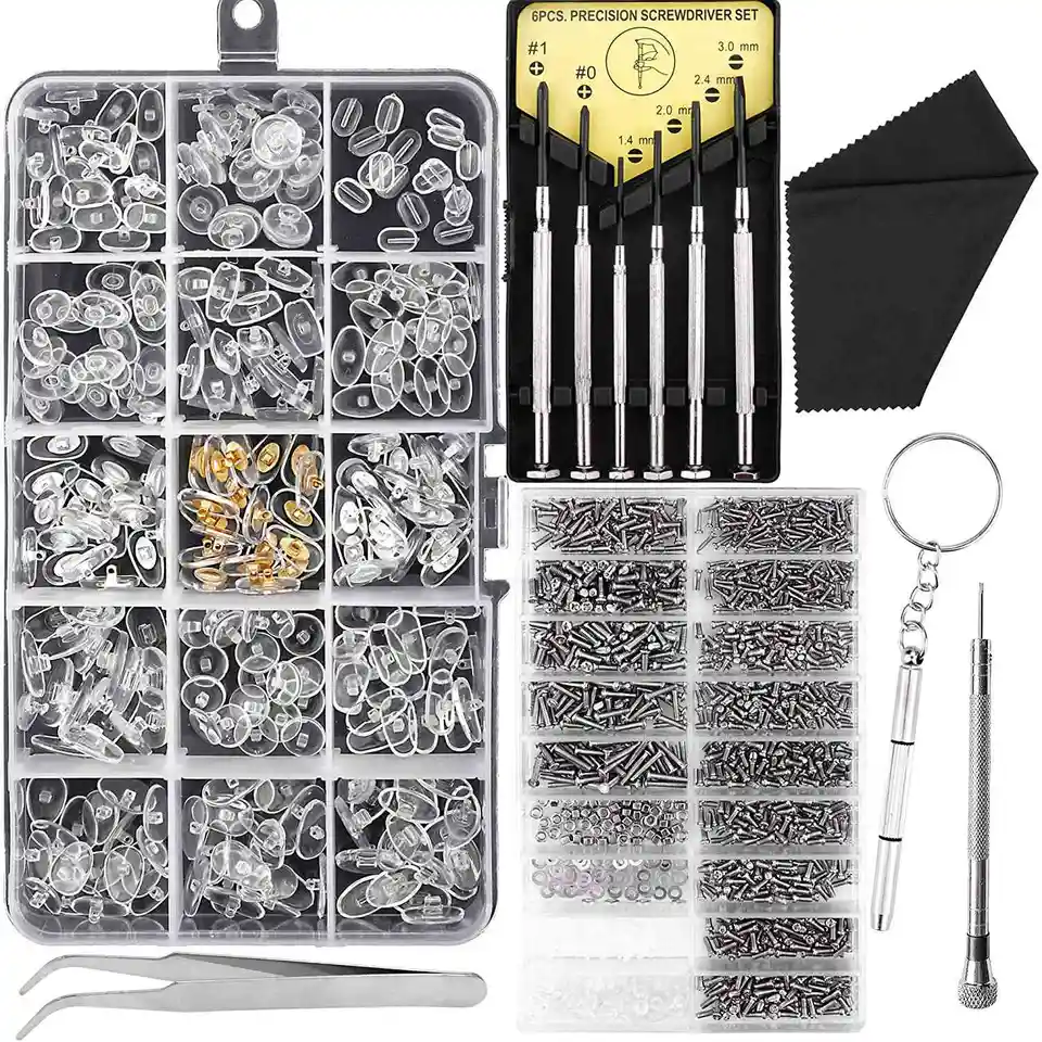 Eyeglass and Sunglasses Repair Kit with Tools