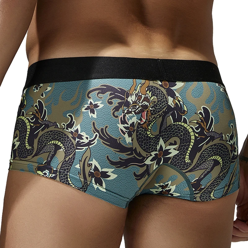 Men's boxer shorts Ice silk quick drying breathable low waist youth fashion sexy Chinese 