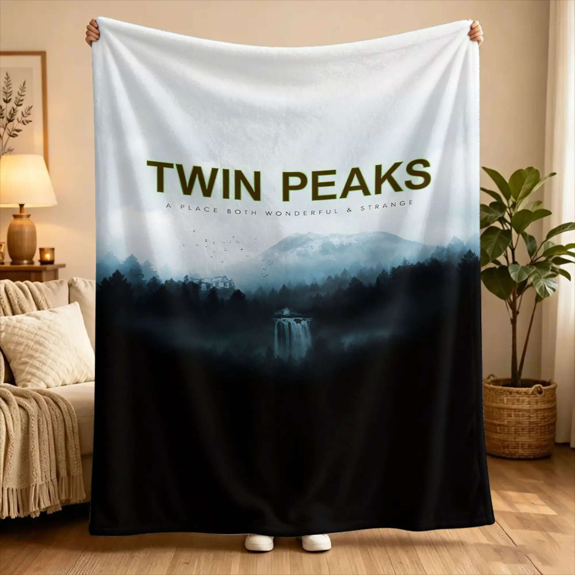 Twin Peaks F-Fire Walk Me  Blanket Quality Warm Soft  Throw Blanket Winter Boy Girl Living Room Street Trend Bedspread