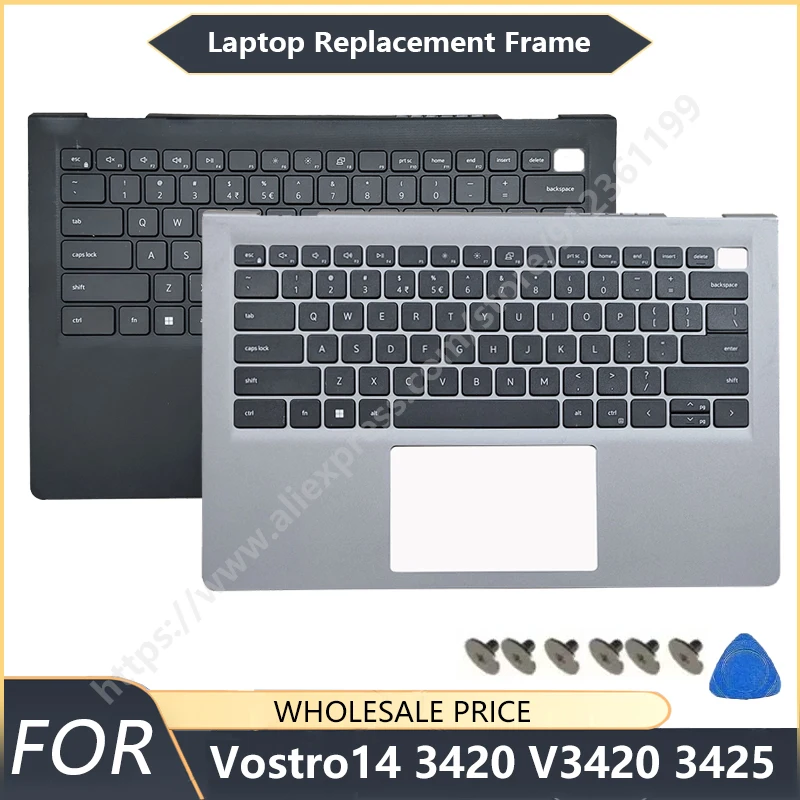 

Для Dell Vostro 14 3420 V3420 3425 V3430 P152G оригинальная новая американская клавиатура с подсветкой для ноутбука, верхняя часть упора для рук
