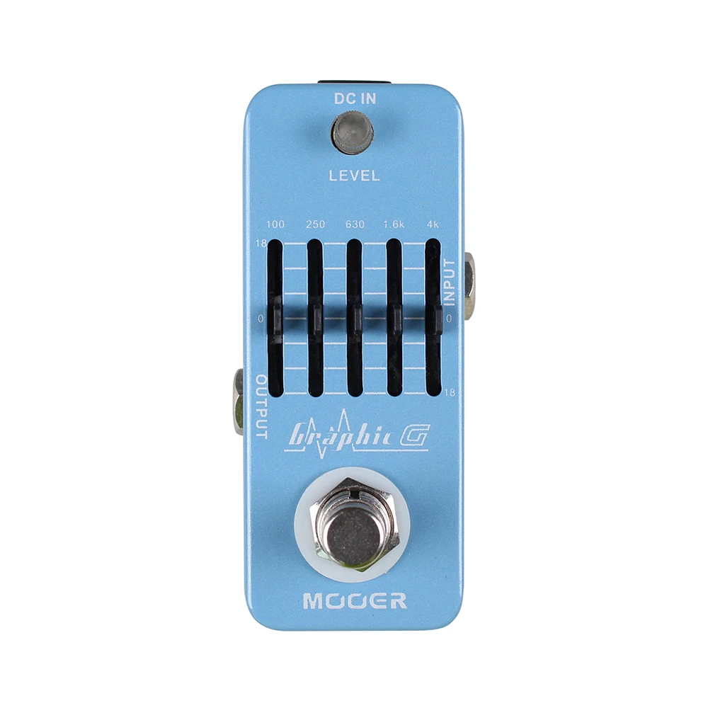 

MOOER Graphic G Equalizer Guitar Effect Pedal 5-Band EQ True Bypass Full Metal Shell Pedal Electric Guitar Parts & Accessories