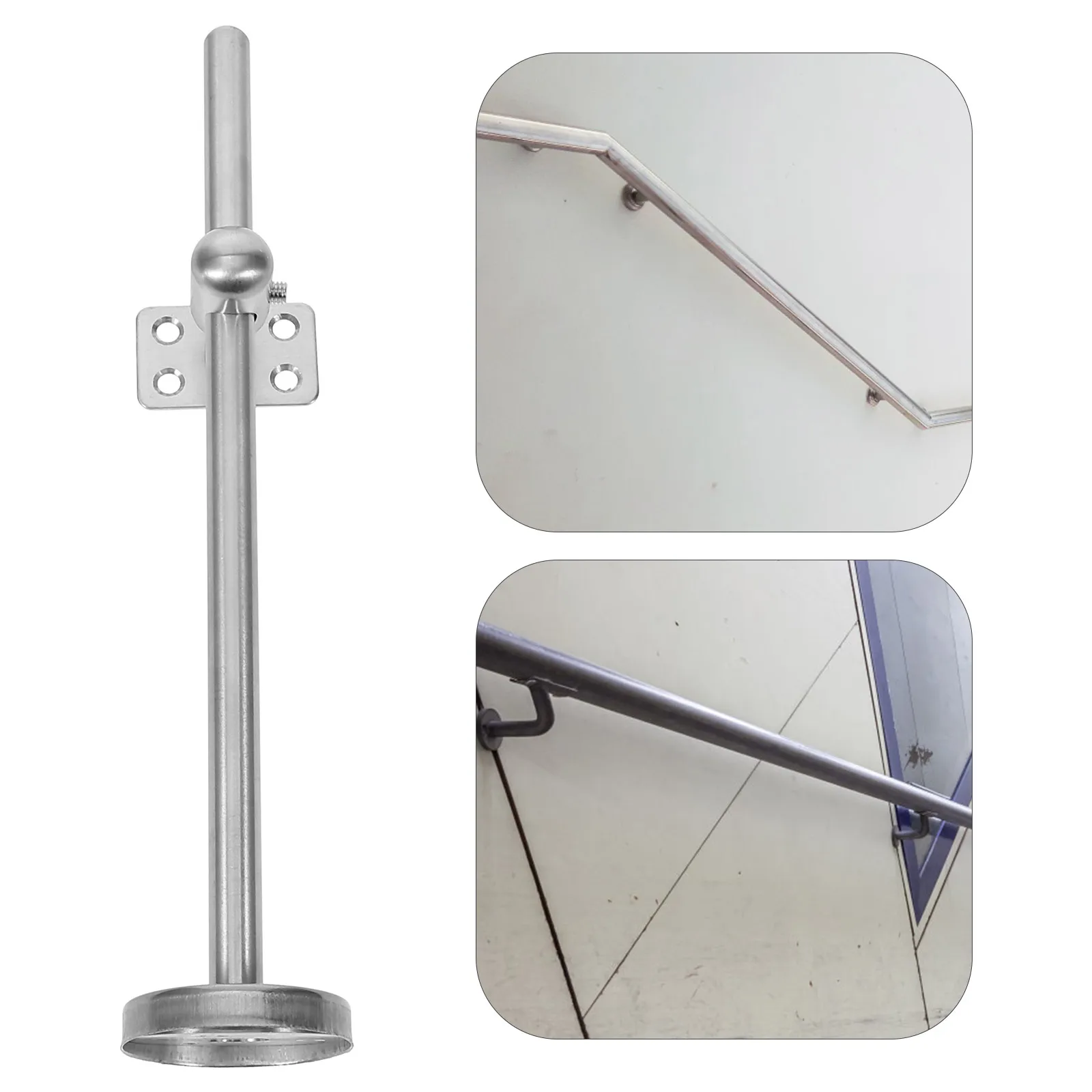 

Adjustable Stainless Steel Handrail Staircase Support Modern Minimalist Indoor Use Stair Handrail Support Stairway Bracket Stair