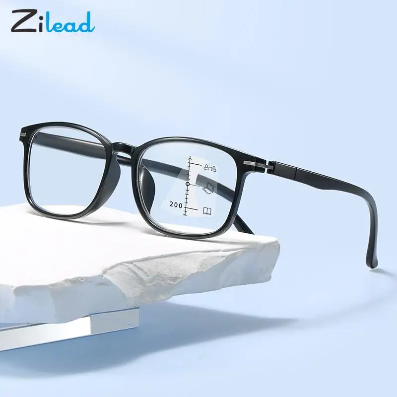 Zilead TR90 Multifocal Progressive Reading Glasses New Fashion Presbyopic Optical Glasses Women Men Anti Blue Light Eyeglasses