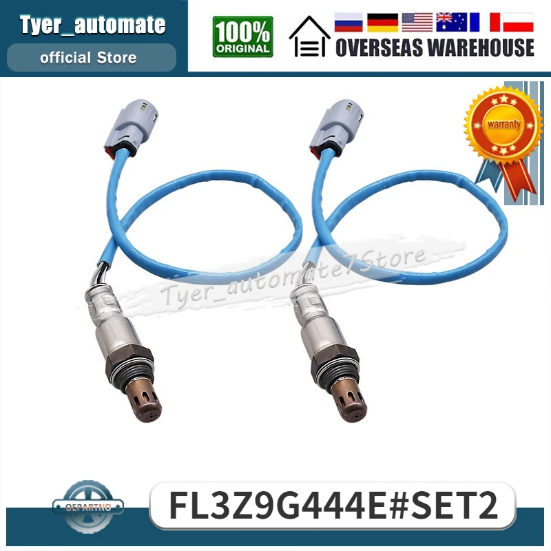 

2PCS DOWNSTREAM For 2015-2018 Ford EDGE 2.7 3.5L EXPLORER 3.5L Oxygen Sensor O2 Lambda Sensor 234-4966 FL3Z9G444A FL3Z9G444E