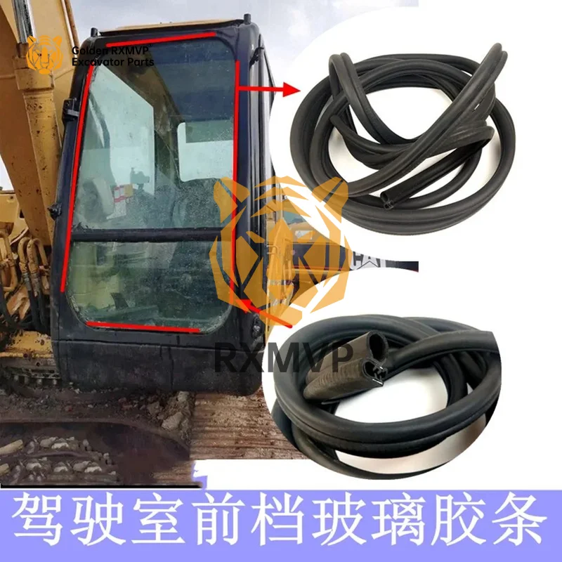 For 300 320 325 330B C D 329 324 323 330 336 312 313 315 Front Glass Strip Cab Seal Excavator Parts